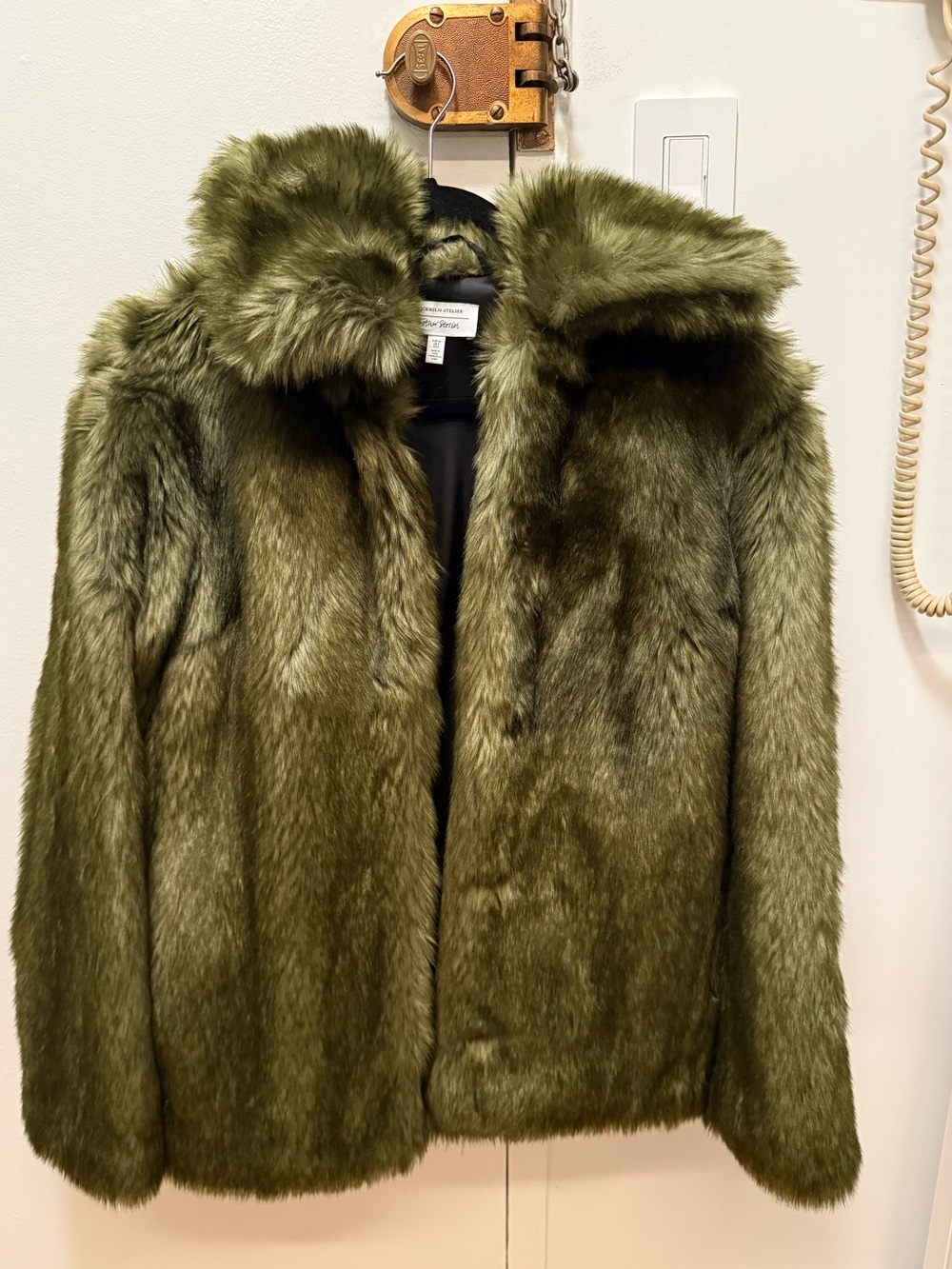 & Other Stories Olive Faux Fur Teddy Jacket